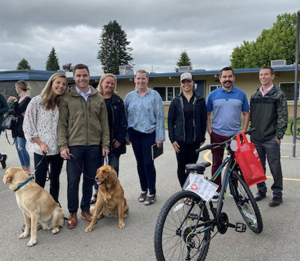 Team Parker employees at annual bike giveaway